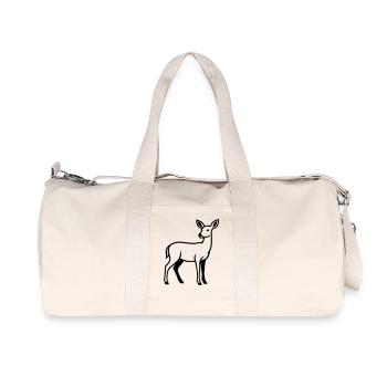 Club de chasse de chasseurs de silhouettes de cerfs Forêt forestière - Sac de sport en toile recyclée Stanley/Stella - blanc naturel - Devant