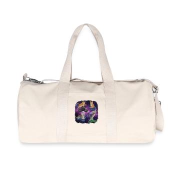 Cat with fidget spinner - Recycled Canvas Sports Bag by Stanley/Stella - natural - Front