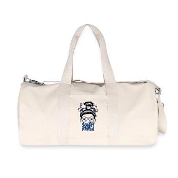 South Korean Girl Bun Love Korea - Recycled Canvas Sports Bag by Stanley/Stella - natural - Front