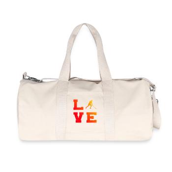 Gift idea for a hockey player with floorball - Recycled Canvas Sports Bag by Stanley/Stella - natural - Front