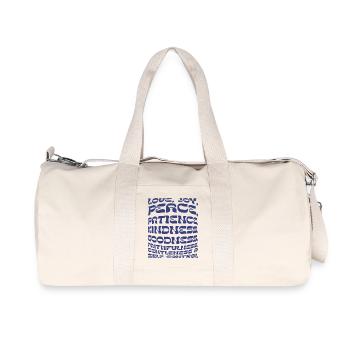 Fruits de l’Esprit : Amour et Paix - Sac de sport en toile recyclée Stanley/Stella - blanc naturel - Devant