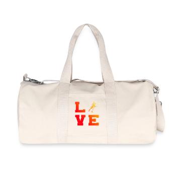 Pickleball tournament gift idea for pickleball fan - Recycled Canvas Sports Bag by Stanley/Stella - natural - Front