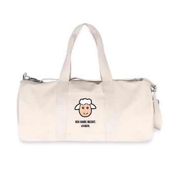 Schaf-Silhouette im Minimalstil - Recycelte Canvas-Sporttasche von Stanley/Stella - Naturweiß - Vorne