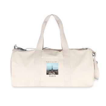 Paris - Sac de sport en toile recyclée Stanley/Stella - blanc naturel - Devant