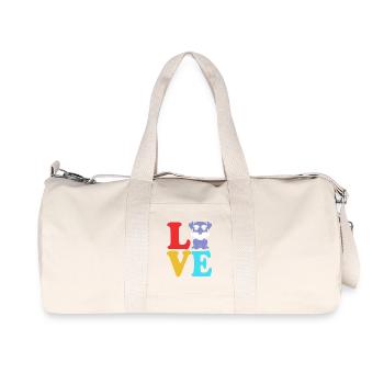 Miniature Schnauzer - Recycled Canvas Sports Bag by Stanley/Stella - natural - Front
