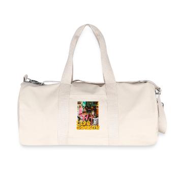 Un moment surréaliste avec une pizza extraterrestre - Sac de sport en toile recyclée Stanley/Stella - blanc naturel - Devant