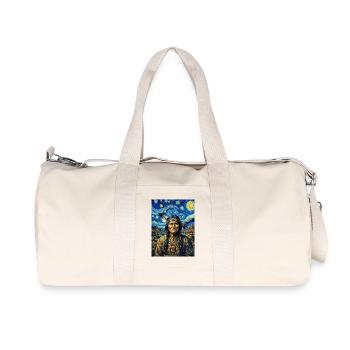Geronimo – Nuit étoilée - Sac de sport en toile recyclée Stanley/Stella - blanc naturel - Devant