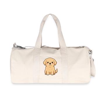 Golden Retriever Hundebaby Welpe Geschenk  - Recycelte Canvas-Sporttasche von Stanley/Stella - Naturweiß - Vorne