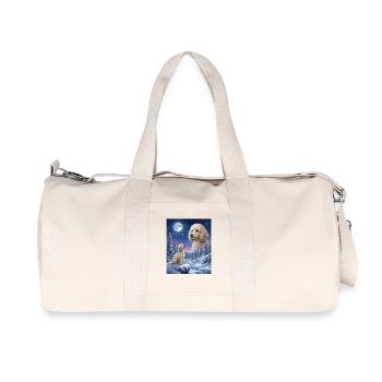 Howling to the Moon Meme Hund Pudel - Recycelte Canvas-Sporttasche von Stanley/Stella - Naturweiß - Vorne