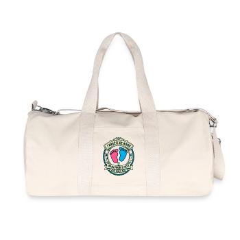 Future Maman J'arrête de boire 9 mois - Sac de sport en toile recyclée Stanley/Stella - blanc naturel - Devant