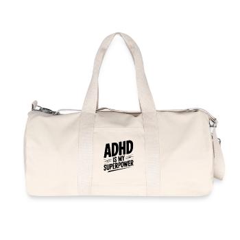 Le TDAH est mon super-pouvoir - Sac de sport en toile recyclée Stanley/Stella - blanc naturel - Devant