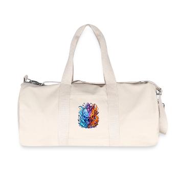 Crâne de Cristal Feu et Glace - Sac de sport en toile recyclée Stanley/Stella - blanc naturel - Devant