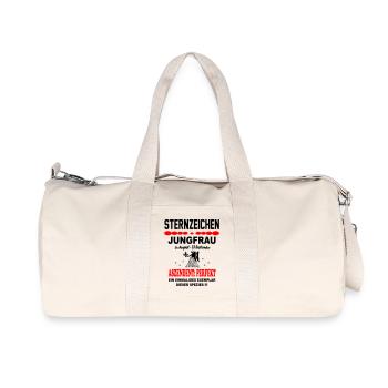 Jungfrau Sternzeichen Horoskop Aszendent Perfekt - Recycelte Canvas-Sporttasche von Stanley/Stella - Naturweiß - Vorne