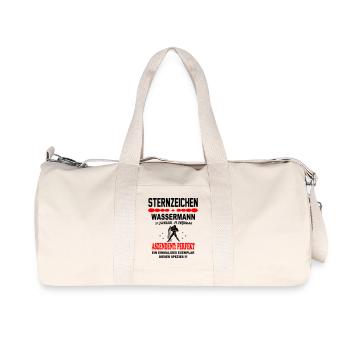 Wassermann Sternzeichen Horoskop Aszendent Perfekt - Recycelte Canvas-Sporttasche von Stanley/Stella - Naturweiß - Vorne