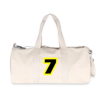 7 Symbole numérique - Sac de sport en toile recyclée Stanley/Stella - blanc naturel - Devant