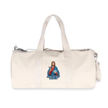Massage Shiatsu Jésus Lunettes à ventouses Moxa - Sac de sport en toile recyclée Stanley/Stella - blanc naturel - Devant