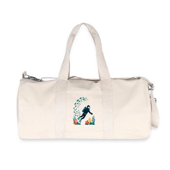 Plongeurs sous-marins et coraux colorés - Sac de sport en toile recyclée Stanley/Stella - blanc naturel - Devant