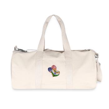 Friendship between the U.S. and India - Recycled Canvas Sports Bag by Stanley/Stella - natural - Front