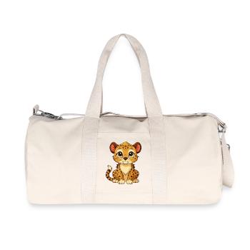 Cute Baby Cheetah - Recycled Canvas Sports Bag by Stanley/Stella - natural - Front