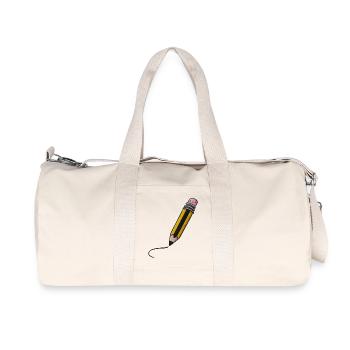 Crayon Kawaii Friendly - Sac de sport en toile recyclée Stanley/Stella - blanc naturel - Devant