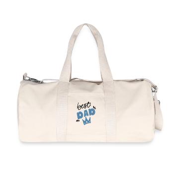 BEST DAD - Recycelte Canvas-Sporttasche von Stanley/Stella - Naturweiß - Vorne