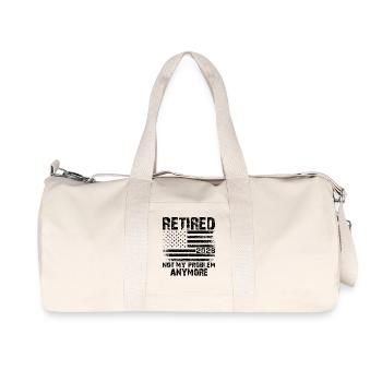 Retired 2026 Not My Problem Anymore - Recycled Canvas Sports Bag by Stanley/Stella - natural - Front