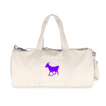 G.O.A.T. Ziege lila - Recycelte Canvas-Sporttasche von Stanley/Stella - Naturweiß - Vorne