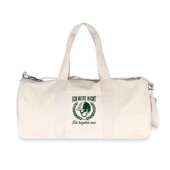 Ich reite nicht ich bezahle nur - Recycelte Canvas-Sporttasche von Stanley/Stella - Naturweiß - Vorne