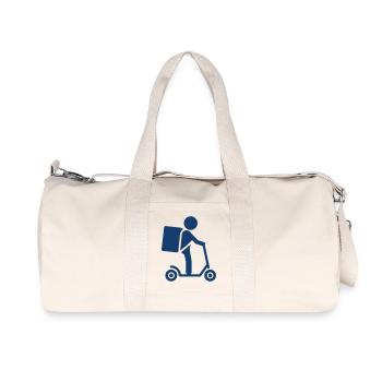 Kurier-Lieferroller Solid Icon - Recycelte Canvas-Sporttasche von Stanley/Stella - Naturweiß - Vorne