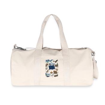 Alaska | Nordlicht, Wildnis & Abenteuer - Recycelte Canvas-Sporttasche von Stanley/Stella - Naturweiß - Vorne