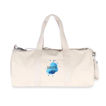 Schulkind 2026 - Abenteuer Schule beginnt - Recycelte Canvas-Sporttasche von Stanley/Stella - Naturweiß - Vorne