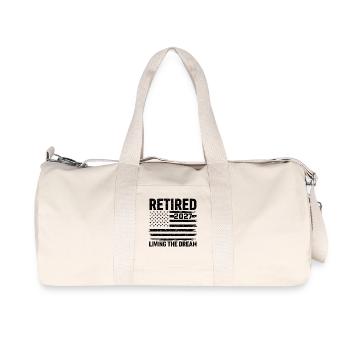 Retraité 2027 Vivre le rêve - Sac de sport en toile recyclée Stanley/Stella - blanc naturel - Devant
