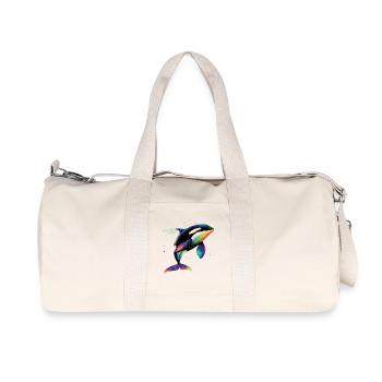 Orca Schwertwal Wal Killerwal Meerestiere Orcas - Recycelte Canvas-Sporttasche von Stanley/Stella - Naturweiß - Vorne