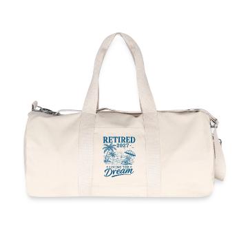 Retired 2027 Living The Dream - Recycelte Canvas-Sporttasche von Stanley/Stella - Naturweiß - Vorne