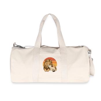 Löwe und Lamm - Recycelte Canvas-Sporttasche von Stanley/Stella - Naturweiß - Vorne