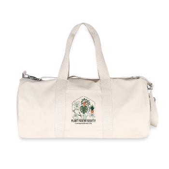 Plant Parent Society: Grüner Lebensstil - Recycelte Canvas-Sporttasche von Stanley/Stella - Naturweiß - Vorne