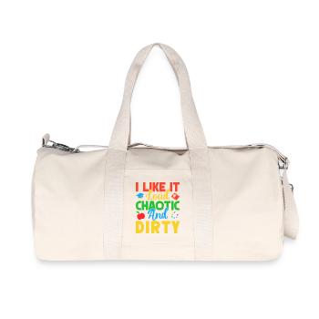 Pre K Teacher Loud Chaotic & Dirty Kindergarten - Recycelte Canvas-Sporttasche von Stanley/Stella - Naturweiß - Vorne