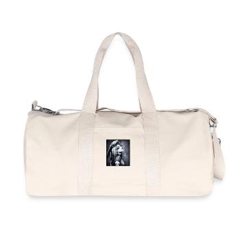Rabenporträt Gothic Stil - Recycelte Canvas-Sporttasche von Stanley/Stella - Naturweiß - Vorne