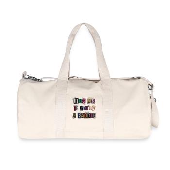 Umarme mich wenn du ein Baddie bist. - Recycelte Canvas-Sporttasche von Stanley/Stella - Naturweiß - Vorne