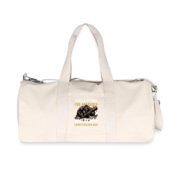 Geduld ist was fuer Anfaenger - Recycelte Canvas-Sporttasche von Stanley/Stella - Naturweiß - Vorne