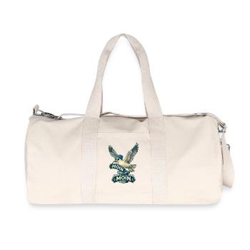 Coole Möwe Moin Moin Norddeutschland - Recycelte Canvas-Sporttasche von Stanley/Stella - Naturweiß - Vorne