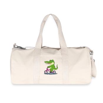 Crocodile Bicycle - Sac de sport en toile recyclée Stanley/Stella - blanc naturel - Devant