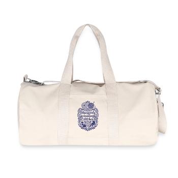 Obsessiv Maschen zählen, lustiger Häkelliebhaber - Recycelte Canvas-Sporttasche von Stanley/Stella - Naturweiß - Vorne