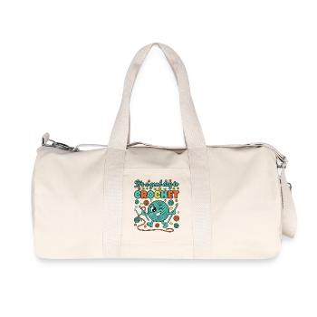 Es ist ein guter Tag zum Häkeln, lustiger Häkelliebhaber - Recycelte Canvas-Sporttasche von Stanley/Stella - Naturweiß - Vorne