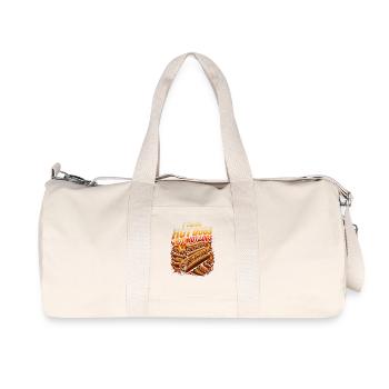 Ich verwandle Hotdogs in heiße Holzscheite (Lustig - Recycelte Canvas-Sporttasche von Stanley/Stella - Naturweiß - Vorne