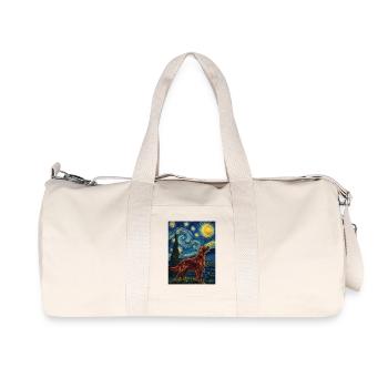 Irischer Zuspieler, Sternennacht – Roter Zuspieler, Hundemama, Vater, - Recycelte Canvas-Sporttasche von Stanley/Stella - Naturweiß - Vorne