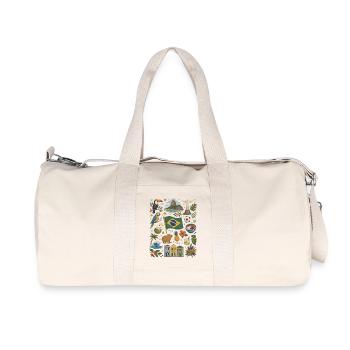 Brasilien | Tropen, Fußball & Lebensfreude - Recycelte Canvas-Sporttasche von Stanley/Stella - Naturweiß - Vorne