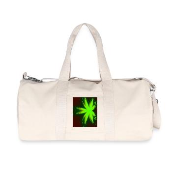 Neonfraktal Sternstrahl - Recycelte Canvas-Sporttasche von Stanley/Stella - Naturweiß - Vorne