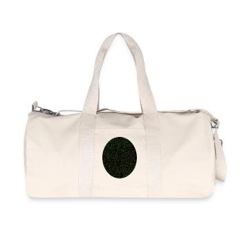 Moosiges Kreisdesign - Recycelte Canvas-Sporttasche von Stanley/Stella - Naturweiß - Vorne
