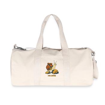 Wanderschnecken haben es schwer - Recycelte Canvas-Sporttasche von Stanley/Stella - Naturweiß - Vorne